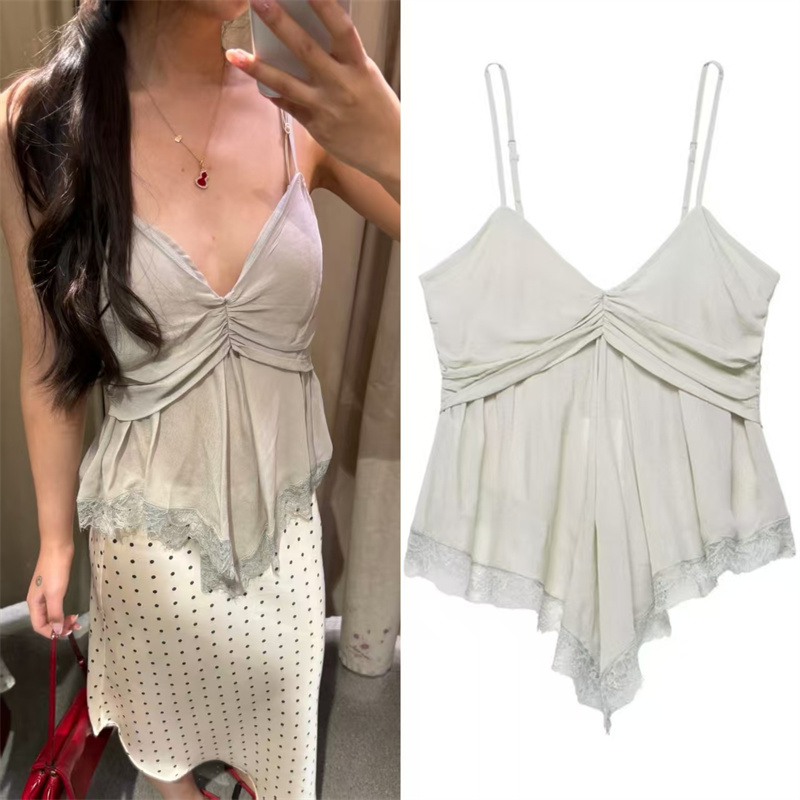 Lace Trim Cami - توب نسائي من ZHIO صيفي جديد
