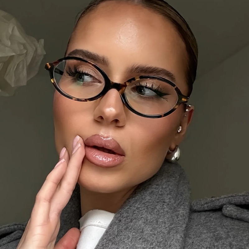Women'S Fashion Eyeglasses - نظارات شمسية بيضاوية عتيقة الطراز للنساء،