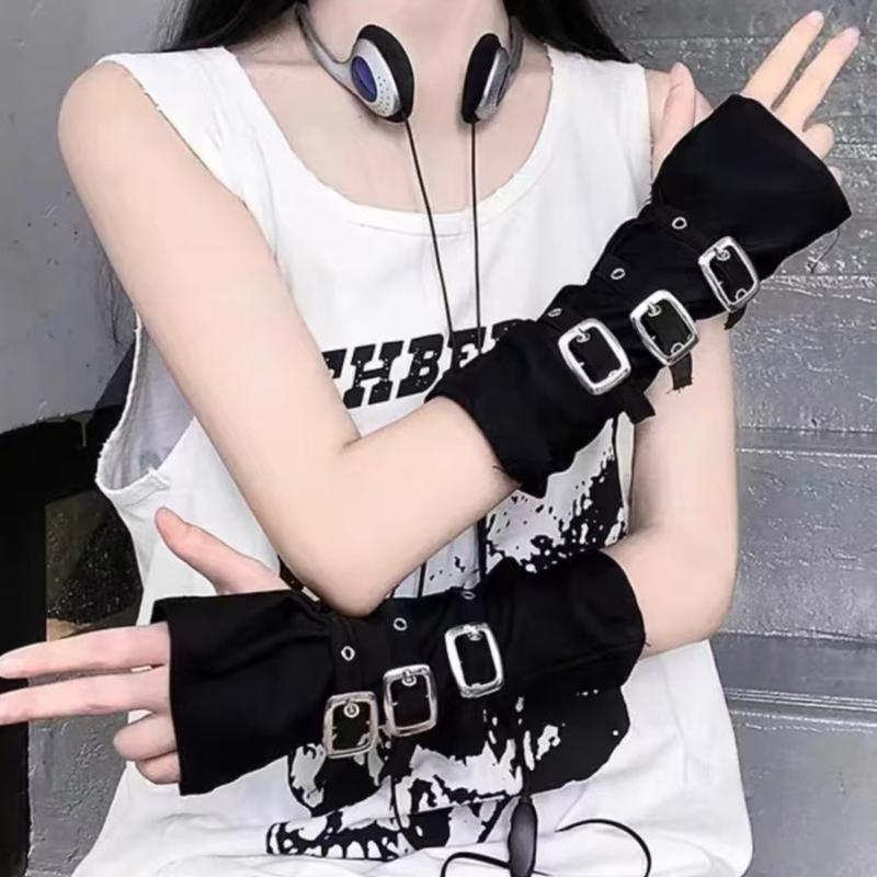 Women Fashion Gloves - Y2K القوطية الشرير أصابع قفازات للنساء