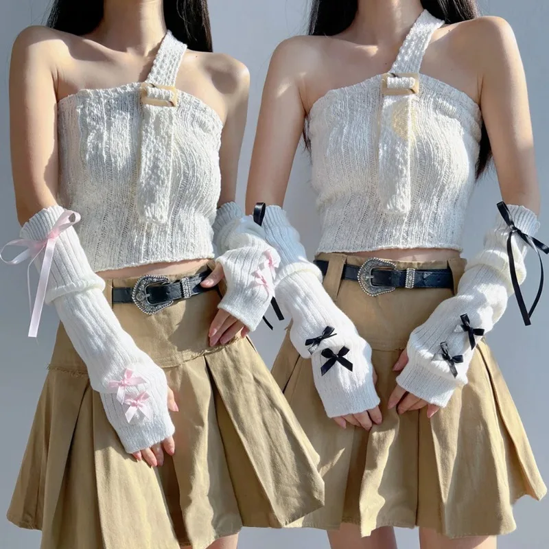 أنثى Y2K موضة مدفئات للذراع Bo - مراجعة Women Fashion Gloves وسعره