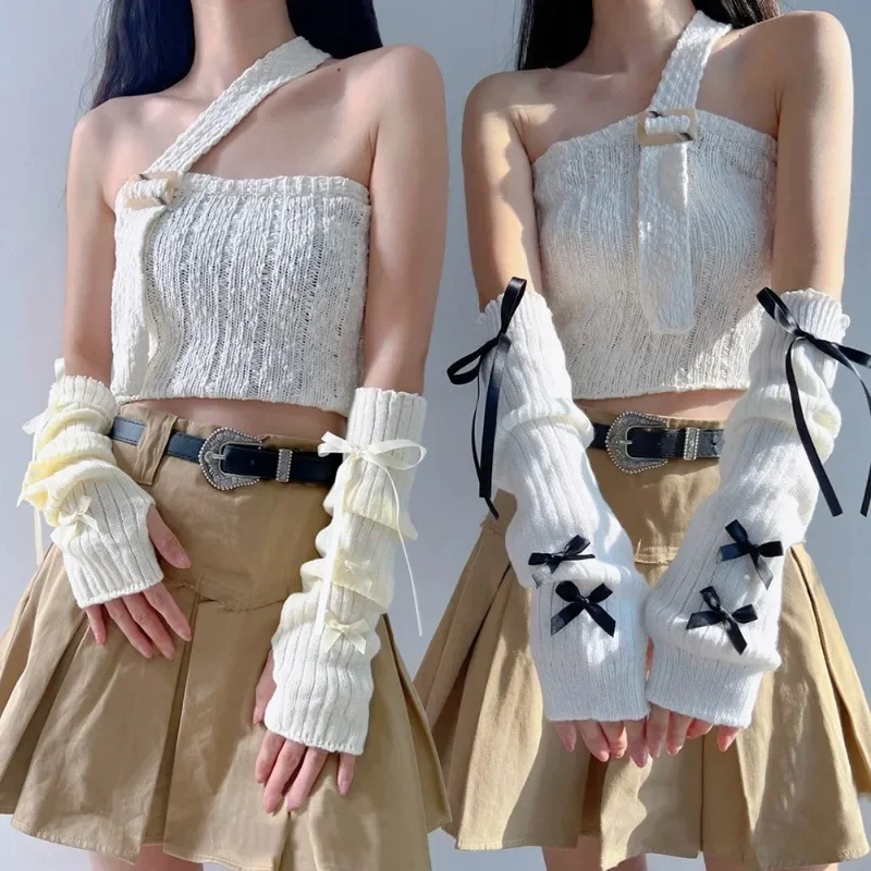أنثى Y2K موضة مدفئات للذراع Bo - مراجعة Women Fashion Gloves وسعره