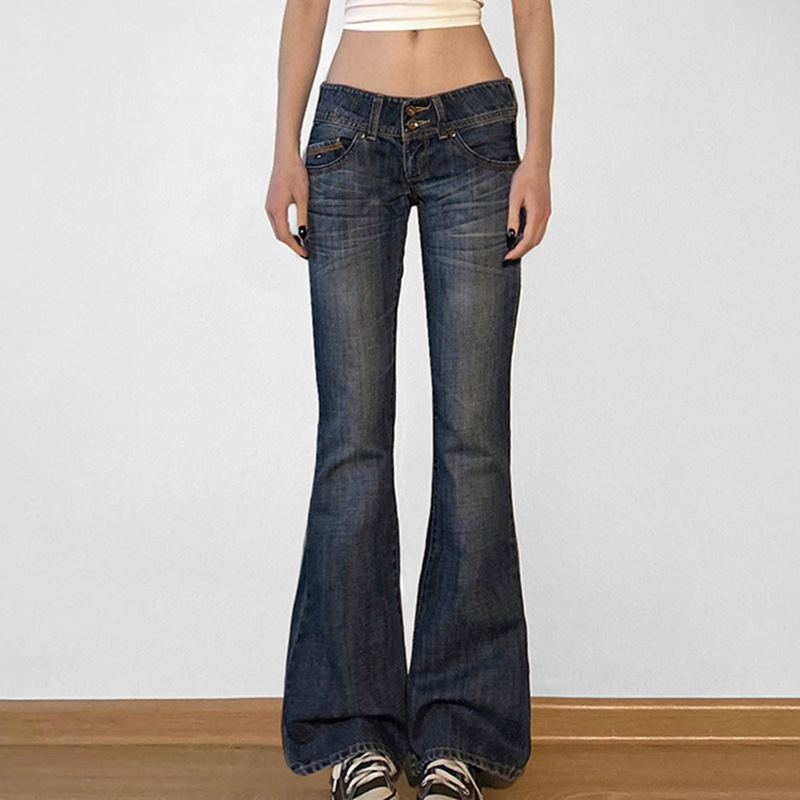بنطلون جينز واسع الساق بتصميم  - مراجعة Mom Jeans Women وسعره