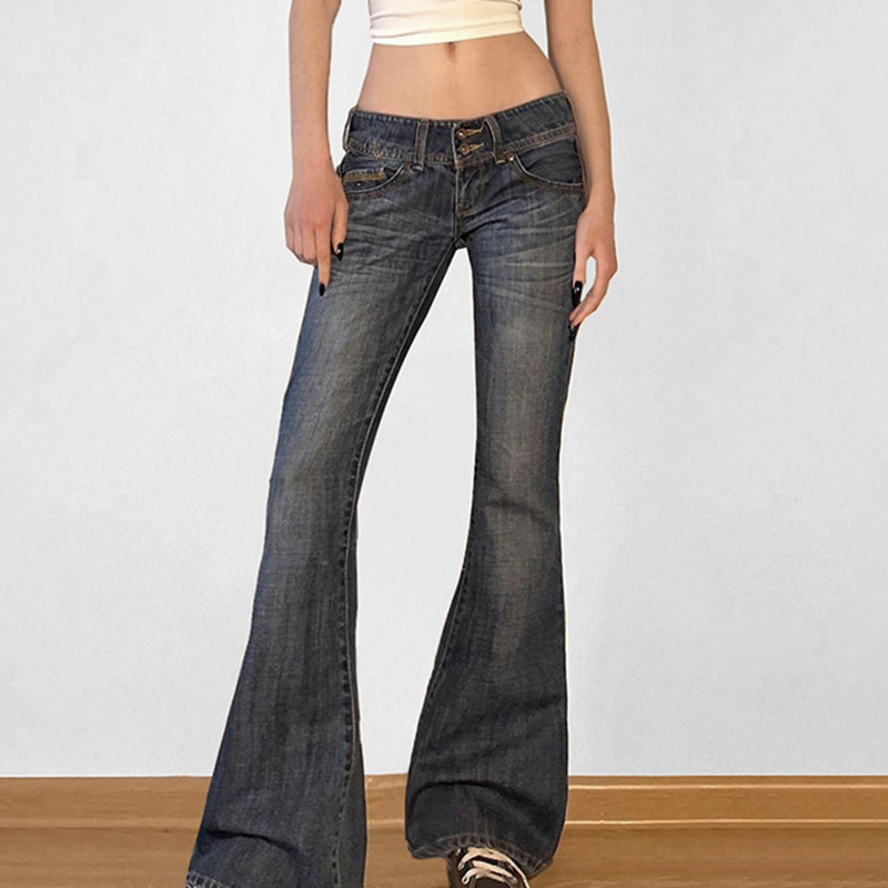 بنطلون جينز واسع الساق بتصميم  - مراجعة Mom Jeans Women وسعره