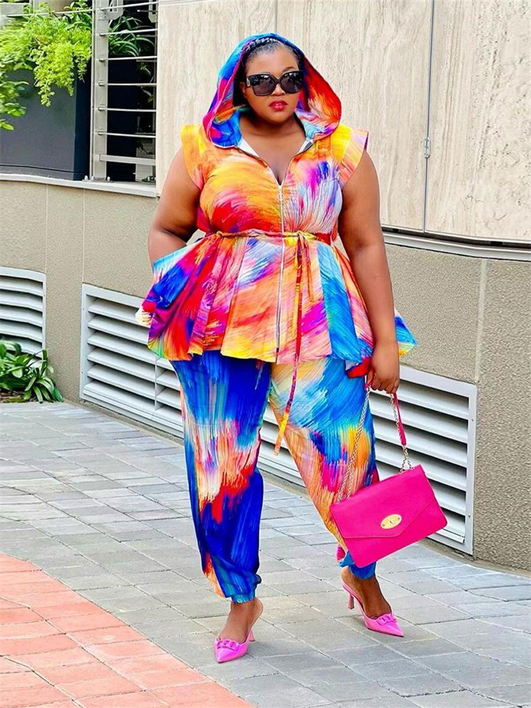 Wmstar حجم كبير النساء الملابس - مراجعة Tie Dye Two Piece وسعره