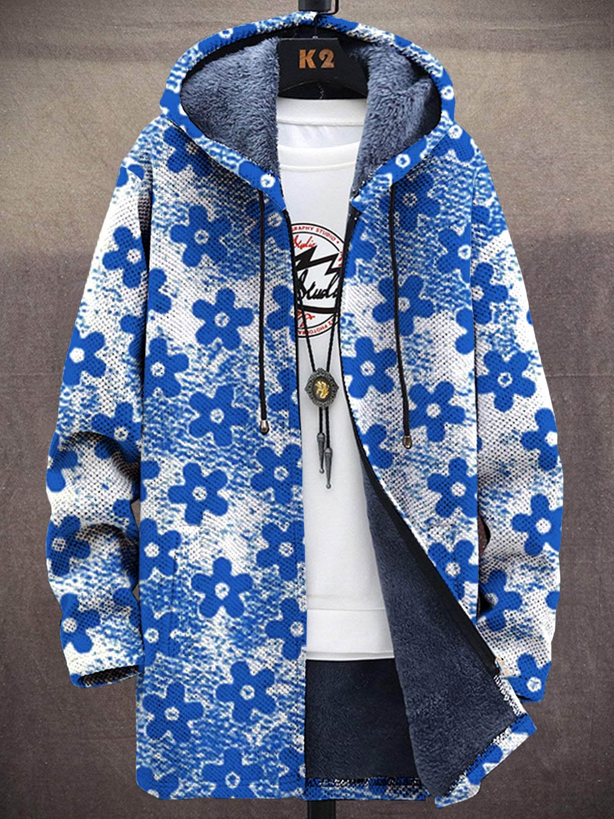 كارديجان للجنسين بطباعة زهور م - مراجعة Longline Cardigan Knit وسعره