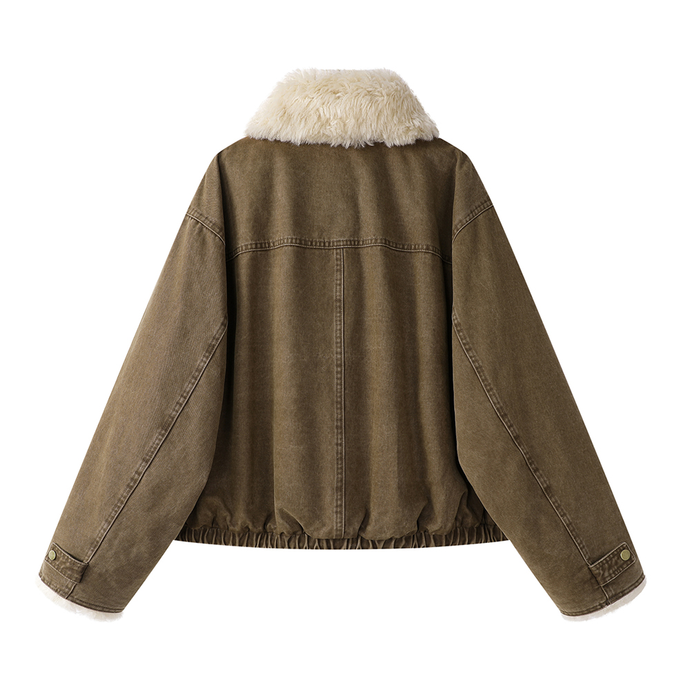 سترة نسائية من قماش الدنيم مبط - مراجعة Sherpa Coat Women وسعره