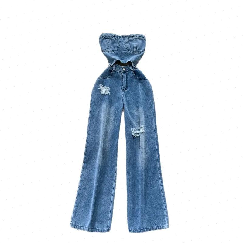 أفرولات جينز نسائية قطعة واحدة - مراجعة Mom Jeans Women وسعره