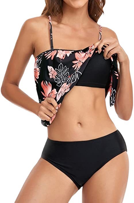 ملابس سباحة نسائية بيكيني بخصر - مراجعة Crop Top Women وسعره