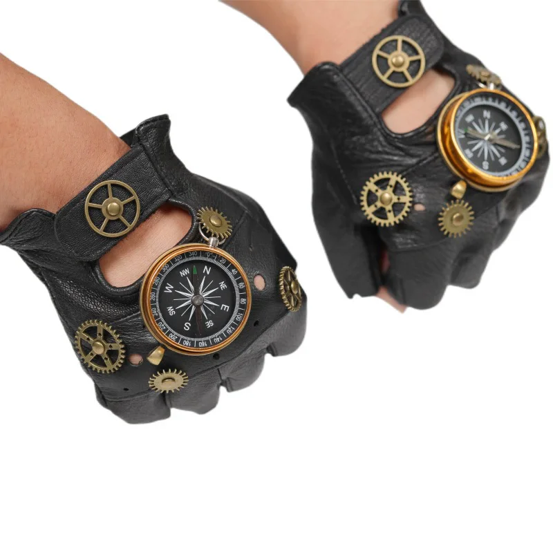 Steampunk بو الجلود أصابع البو - مراجعة Women Fashion Gloves وسعره