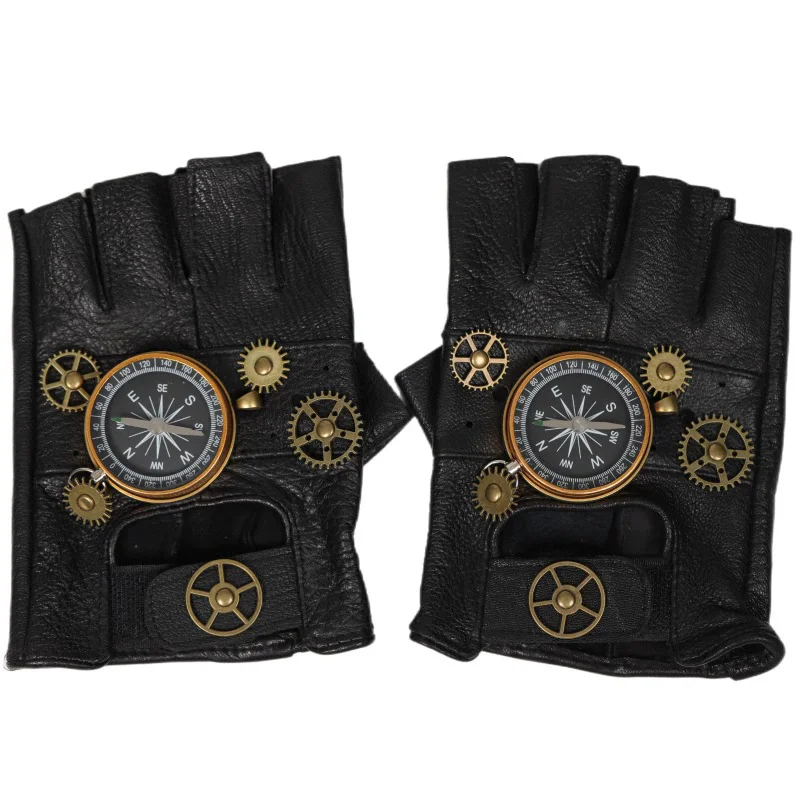 Steampunk بو الجلود أصابع البو - مراجعة Women Fashion Gloves وسعره