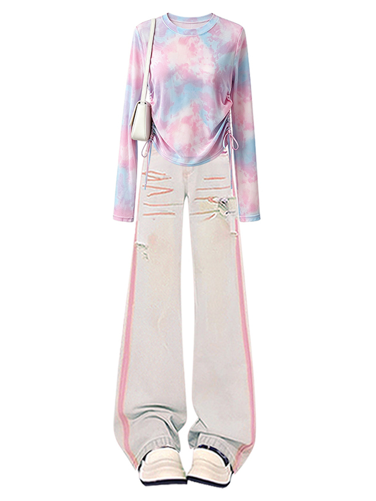 طقم نسائي من قطعتين بتصميم أني - مراجعة Tie Dye Two Piece وسعره