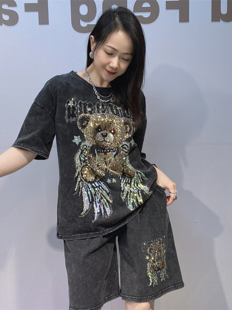طقم نسائي عصري من قطعتين: تي ش - مراجعة Tie Dye Two Piece وسعره