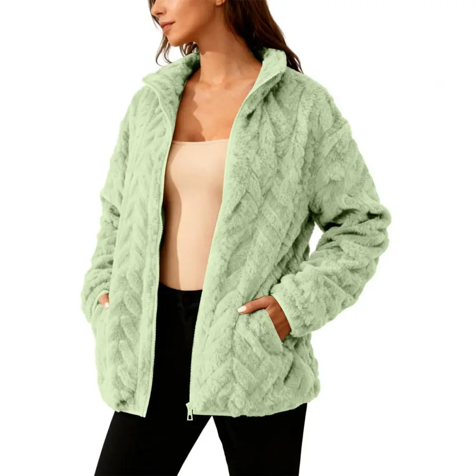 معطف شتوي نسائي من الصوف مع يا - مراجعة Sherpa Coat Women وسعره