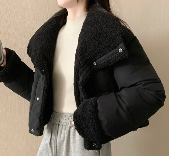 جاكيت نسائي مبطن بياقة شيربا،  - مراجعة Sherpa Coat Women وسعره