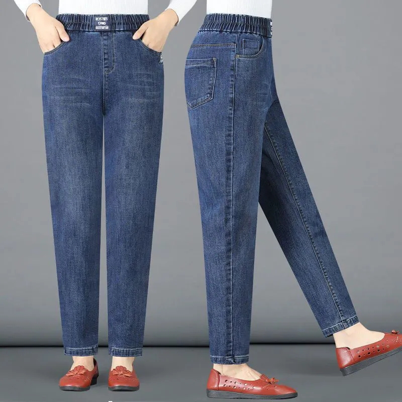 جينز نسائي عصري بخصر عالٍ لربي - مراجعة Mom Jeans Women وسعره