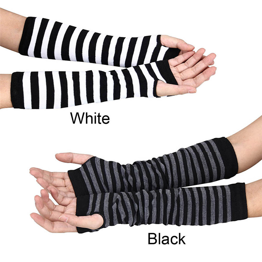المرأة طويلة الأكمام القوطية م - مراجعة Women Fashion Gloves وسعره