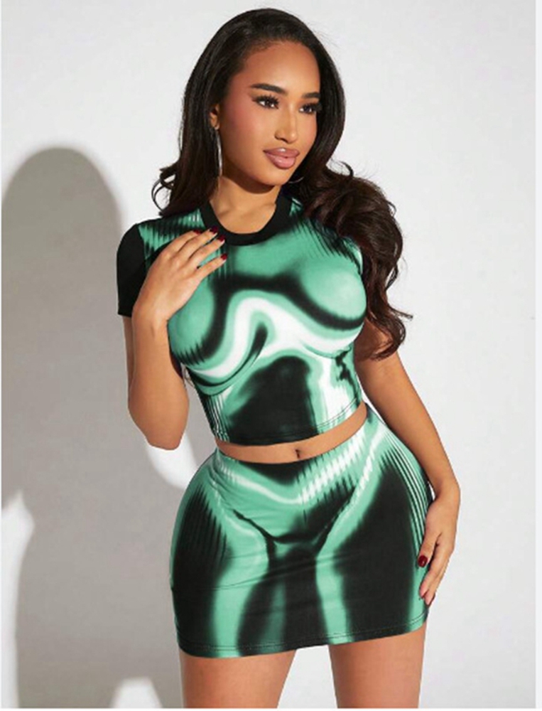 أنيق سيدة التعادل صبغ مطبوعة ا - مراجعة Tie Dye Two Piece وسعره