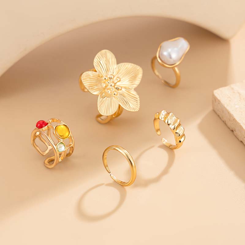 مجموعة خواتم أصابع قابلة للتعد - مراجعة Women'S Fashion Rings Gold وسعره