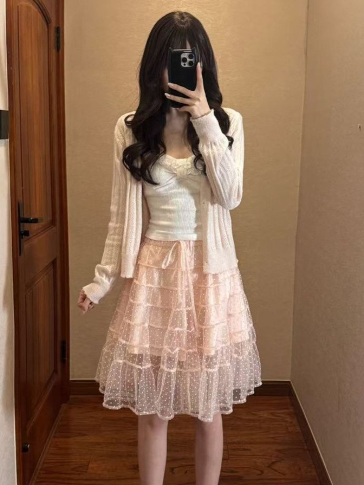 طقم نسائي كوري أنيق من 3 قطع:  - مراجعة Lace Trim Cami وسعره