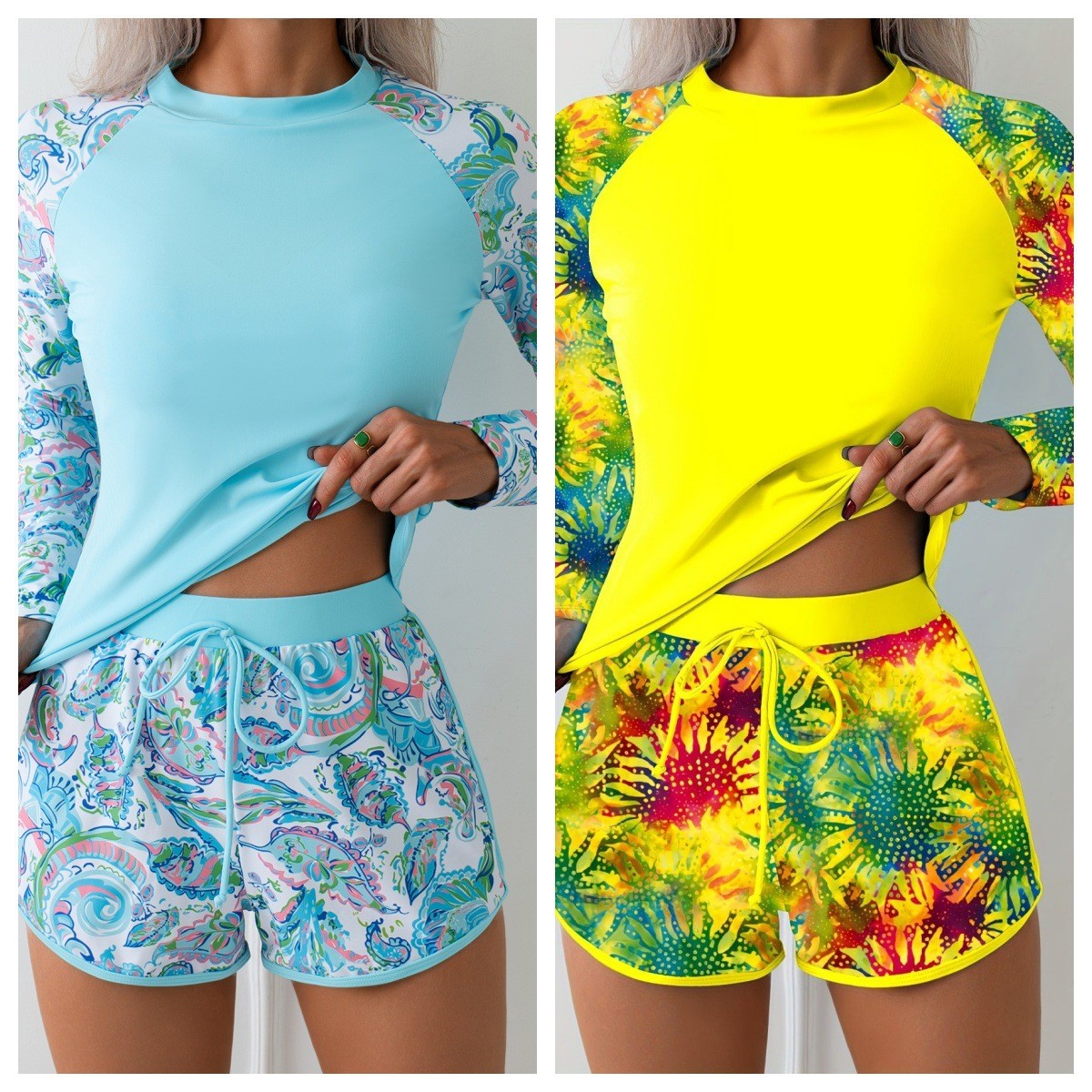 ملابس سباحة نسائية تانكيني بأك - مراجعة Crop Top Women وسعره