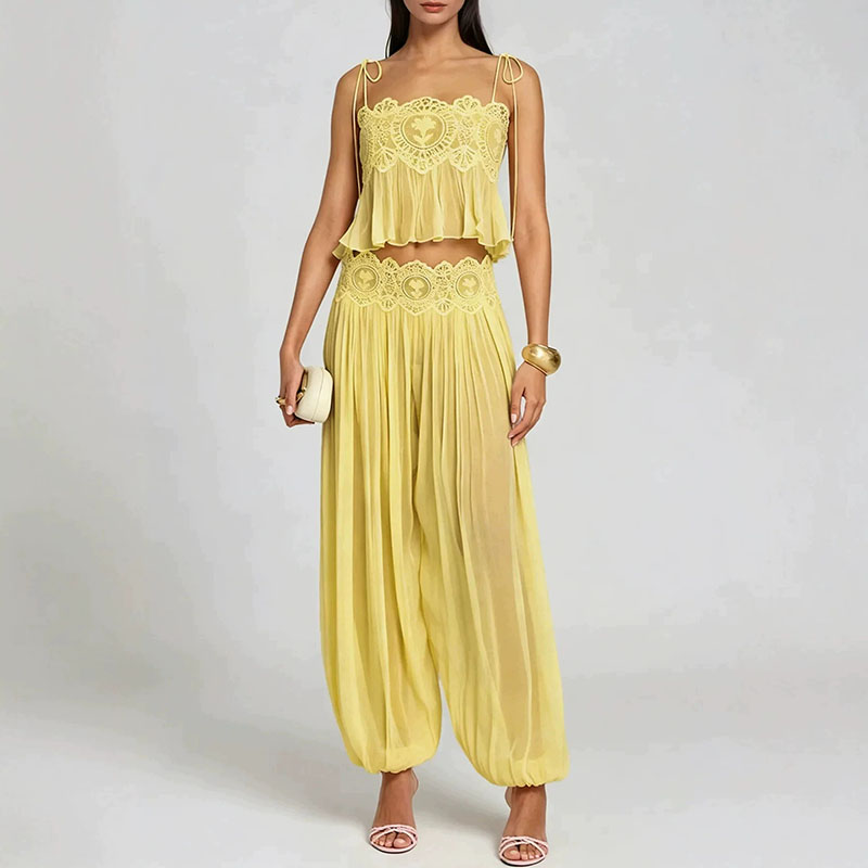 طقم بوهو من قطعتين بتطريز دانت - مراجعة Tie Dye Two Piece وسعره