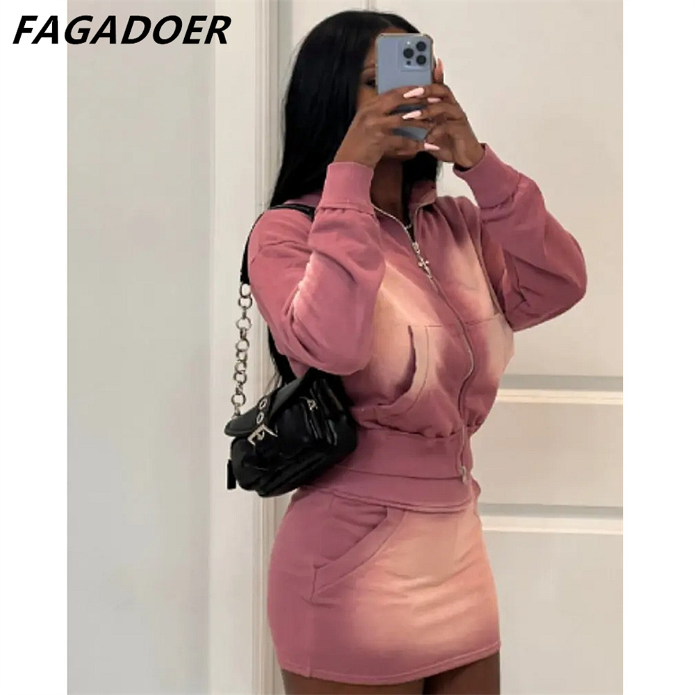FAGADOER الوردي التعادل صبغ طب - مراجعة Tie Dye Two Piece وسعره