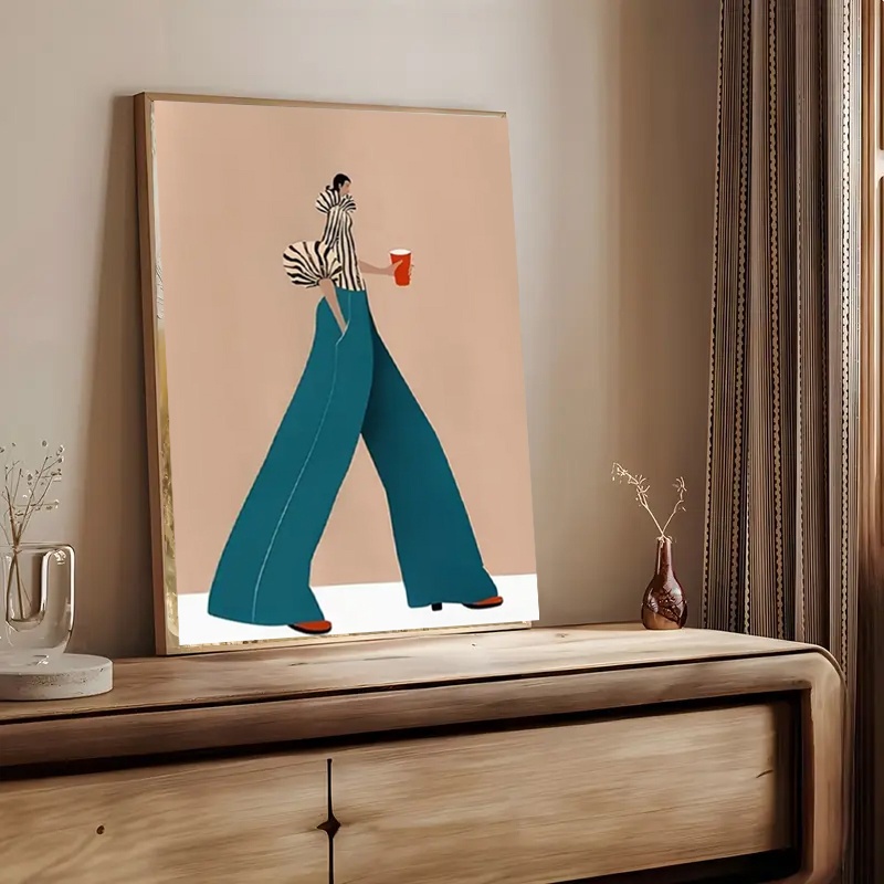 المألوف السراويل الزرقاء امرأة - مراجعة Women Fashion Drawing وسعره